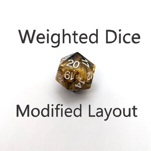 Weighted Dice - Modified D20 Number Layout