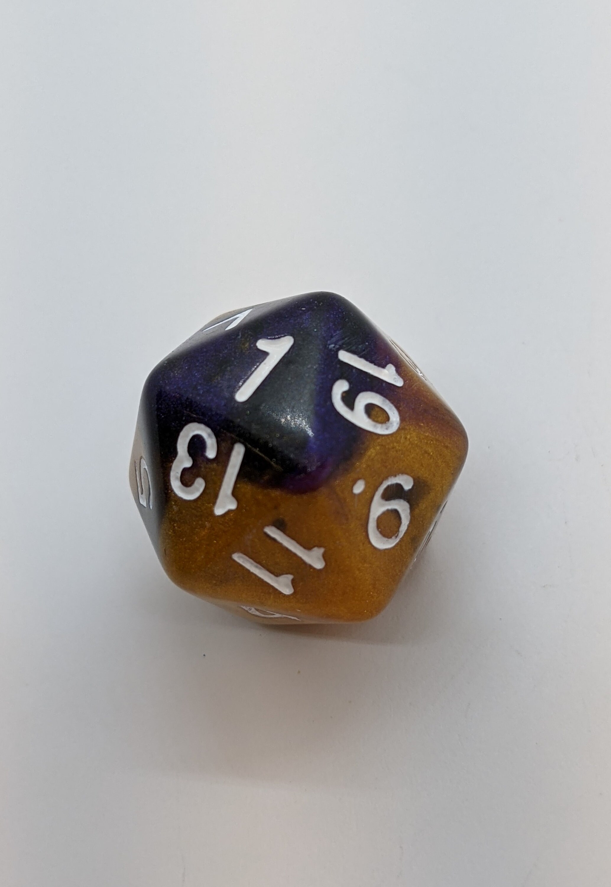 Weighted Dice for D&D D20 Royalty Gold and Purple Etsy