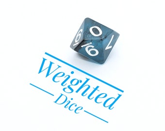 Weighted D10, Resin Die Loaded with Tungsten, Single,  Rolls High - Sapphire's Blessing