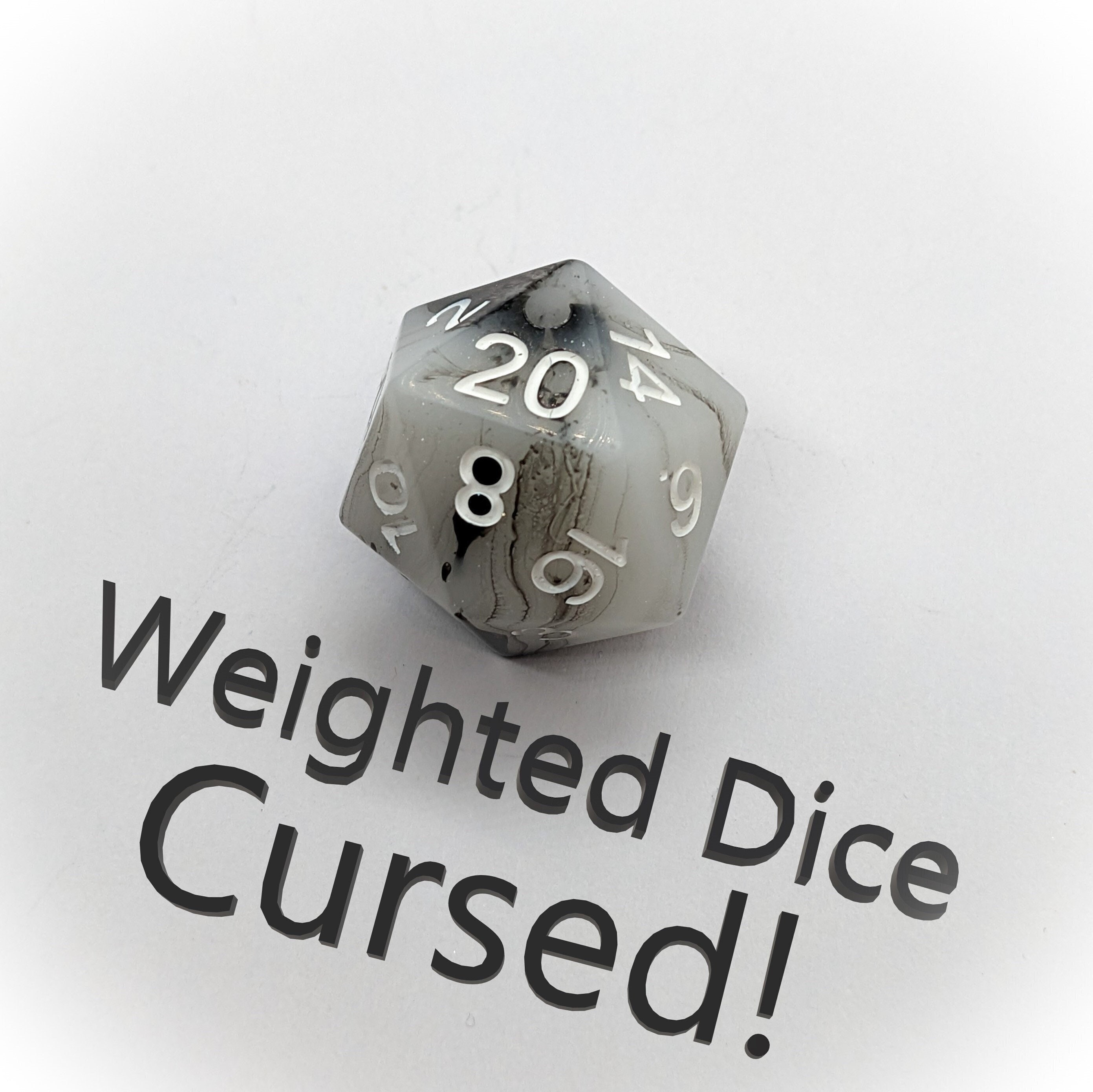 Weighted D20 Dice - Large Novelty Dice for D&D, Pathfinder, Board