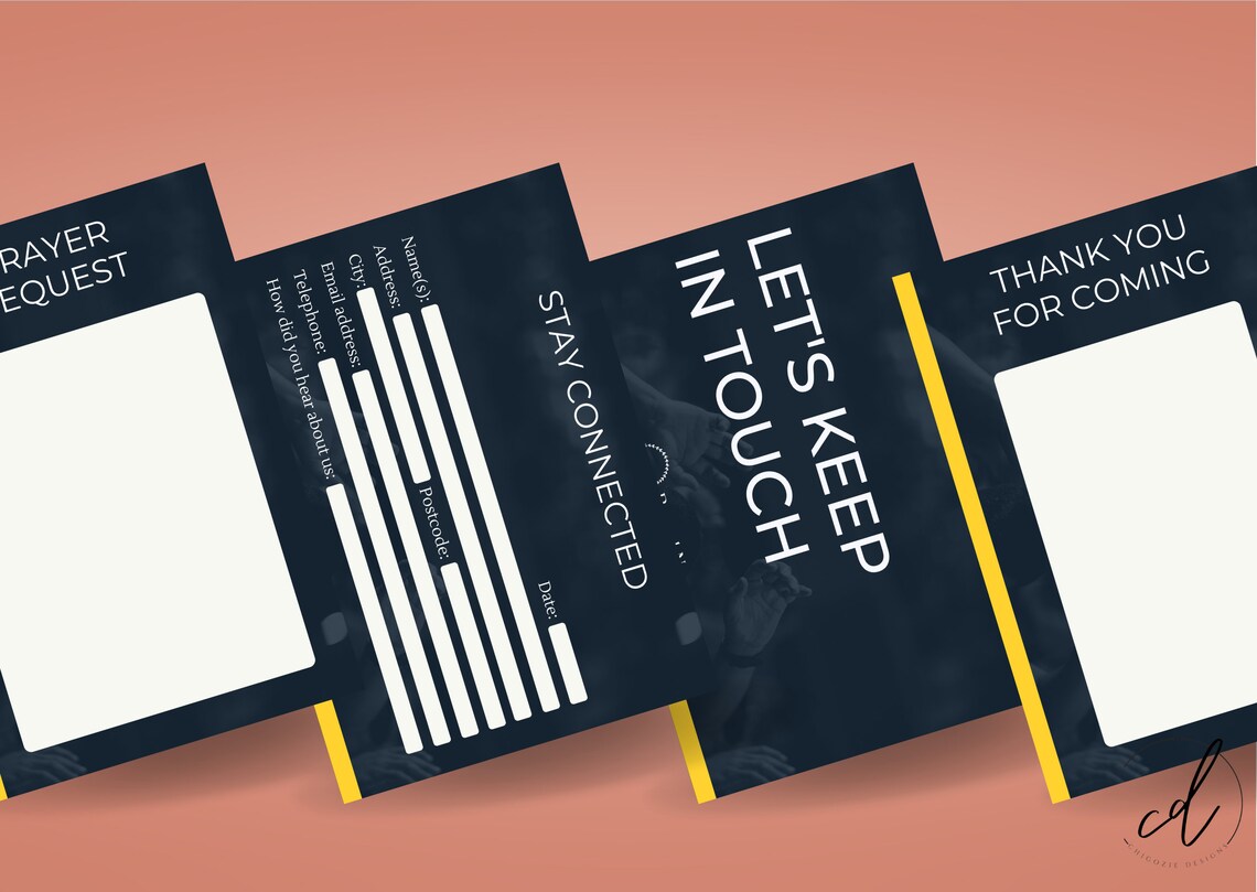 Editable Church Welcome Card Pack Template - Printable Welcome Card ...