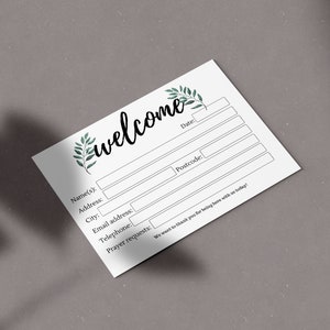 Editable Church Welcome Card- Printable Welcome Card for New Visitors ...