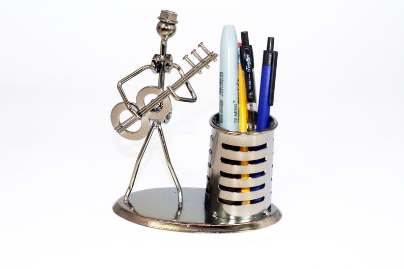 Pen Holder Desktop Metal Organizer Creative Office Table Stand Etsy