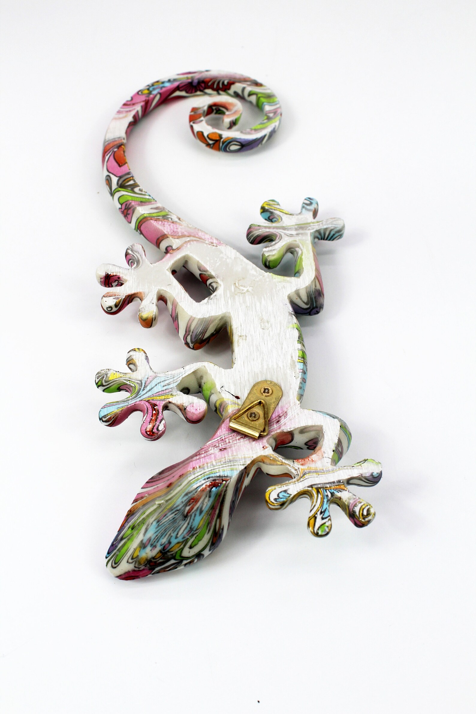 Lizard Figurine Wall Hanging Gecko Home Decor Colorful Etsy