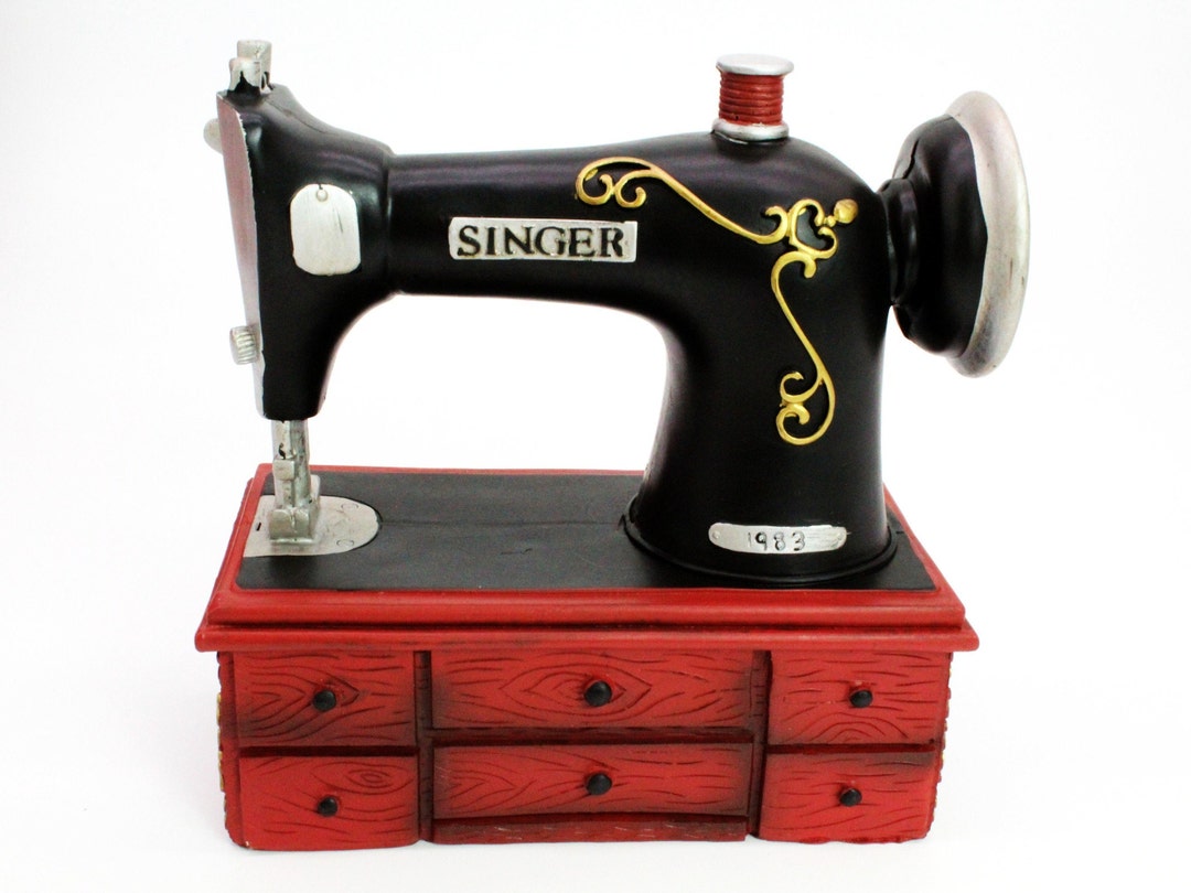 Sewing Machine Sculpture Antique Style Art Decoration Figurine Etsy