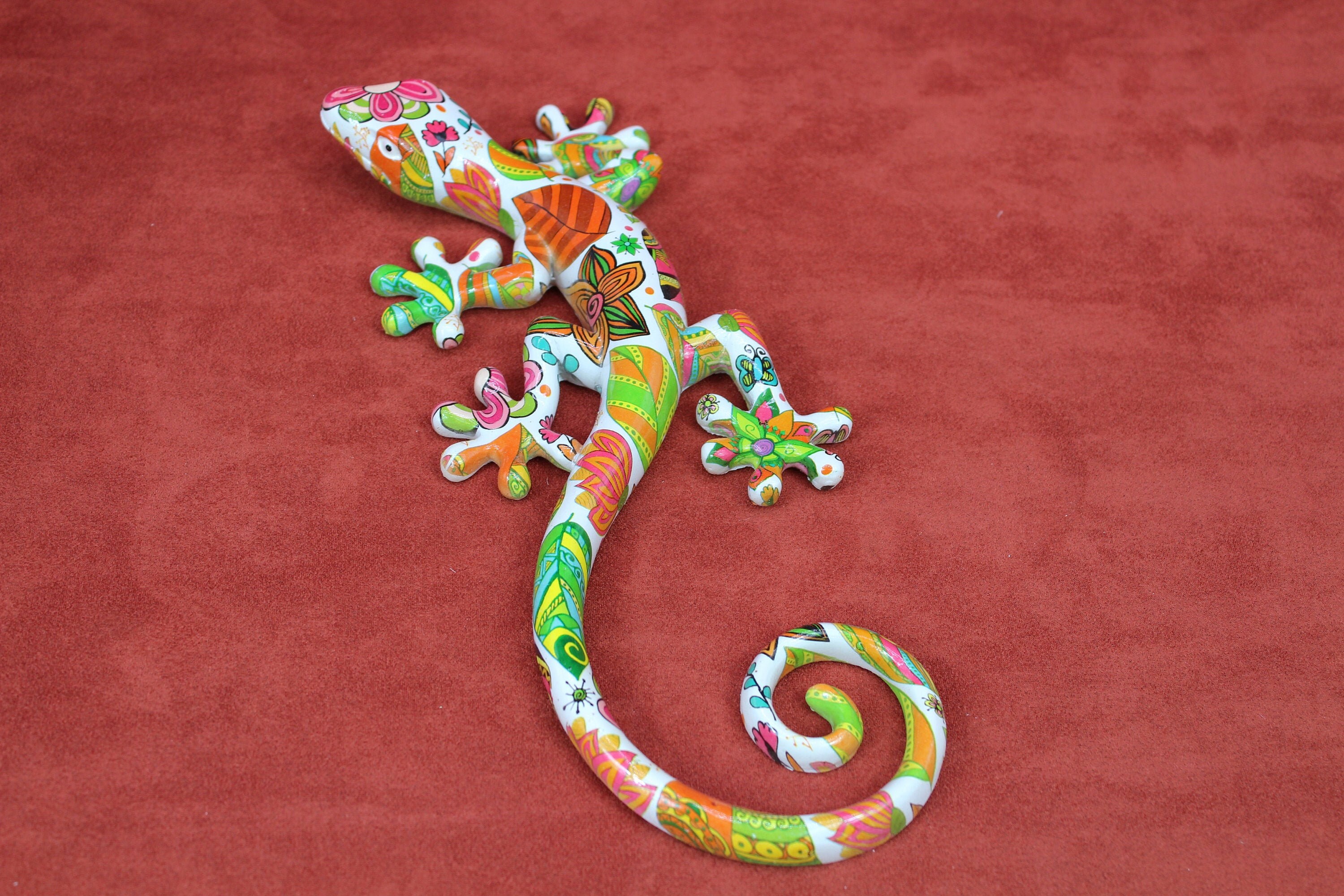 Lizard Wall Hanging Figurine Collectible Animal Gecko Home Etsy