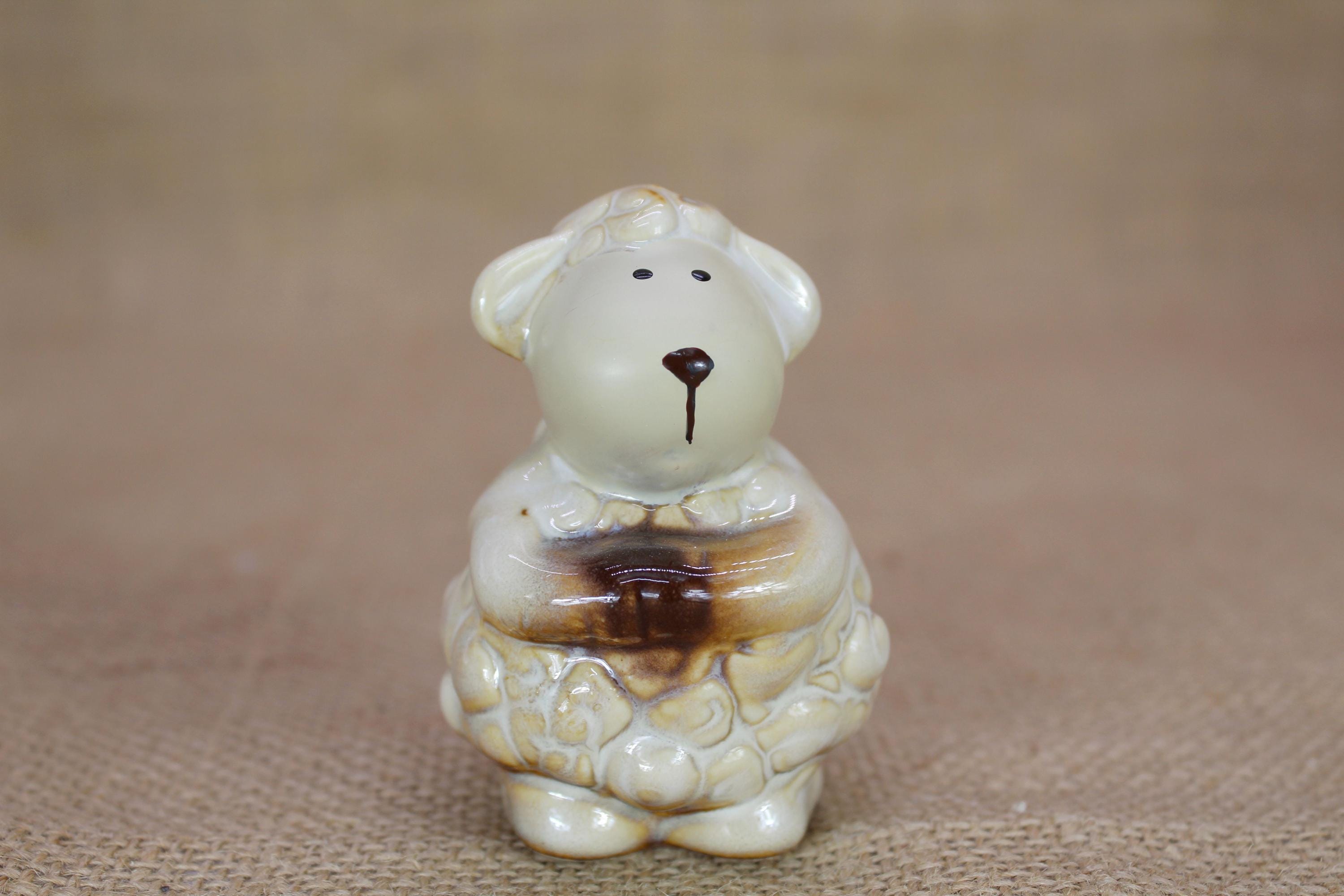 羊の置物セット 陶器製 農場の動物 室内装飾 ヴィンテージ