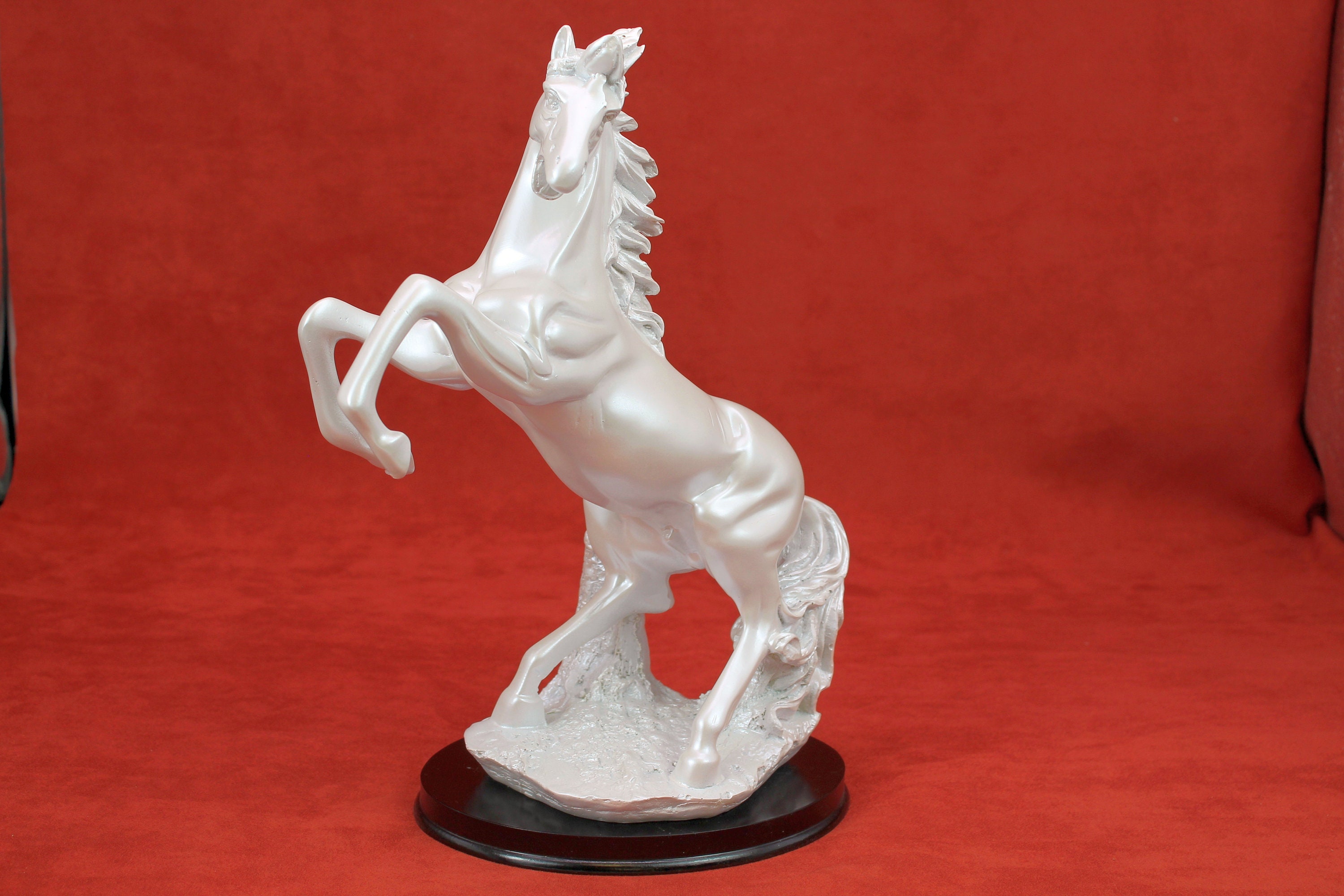 Horse Statue white ivory Figurine Home Decor Sculpture Etsy