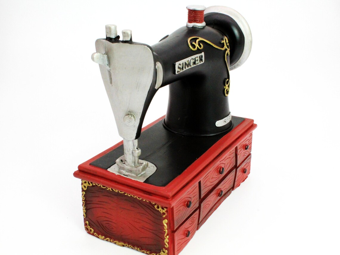 Sewing Machine Sculpture Antique Style Art Decoration Figurine Etsy