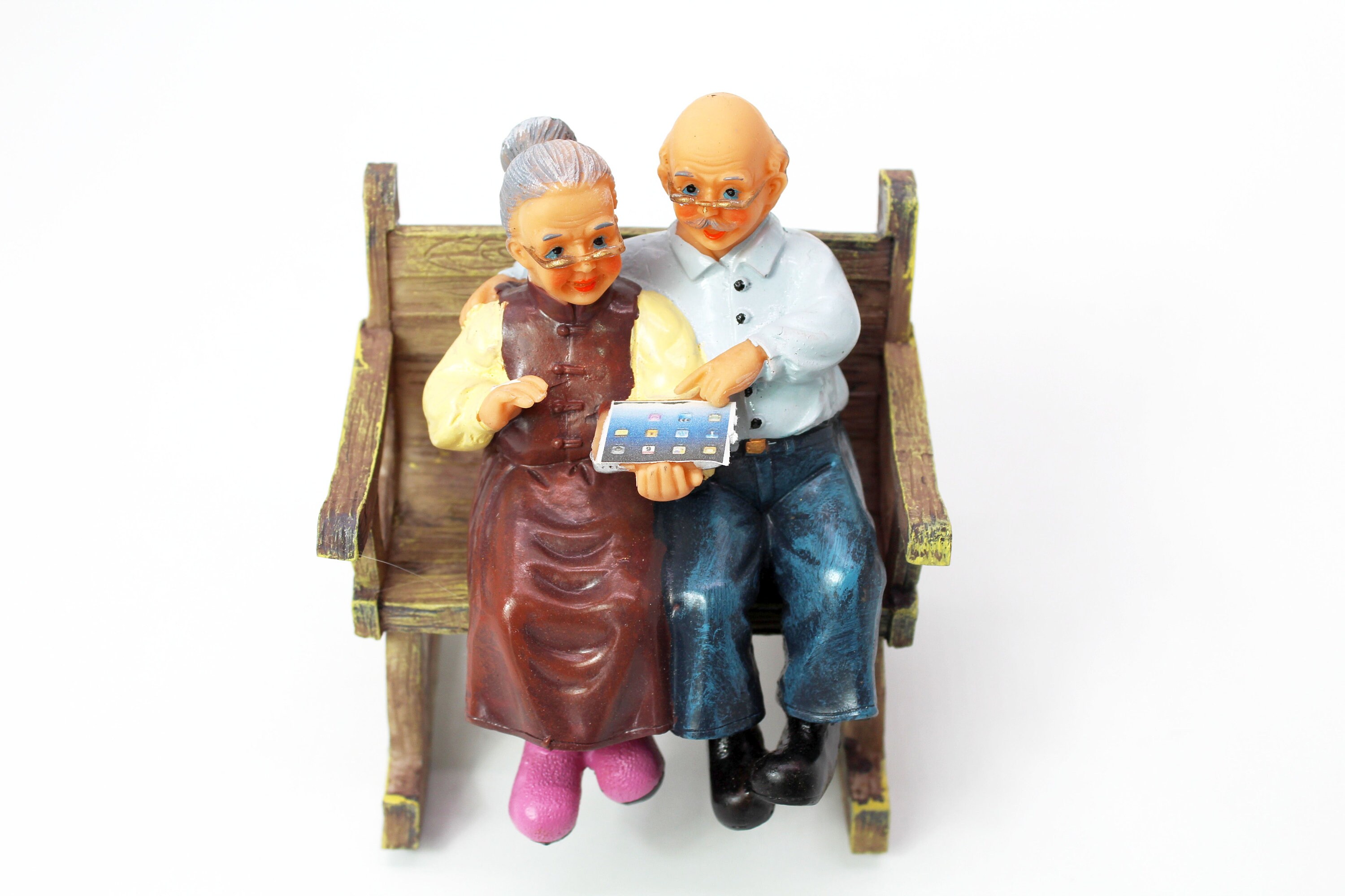 Grandma Grandpa Statue Senior Elderly Couple Woman And Man Etsy