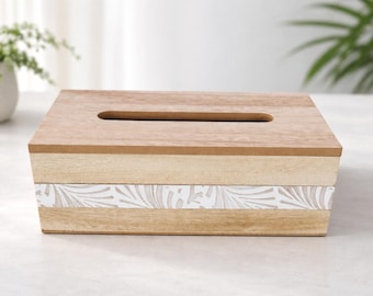 Vintage Wooden Tissue Box Cover: Elegant Home Decor