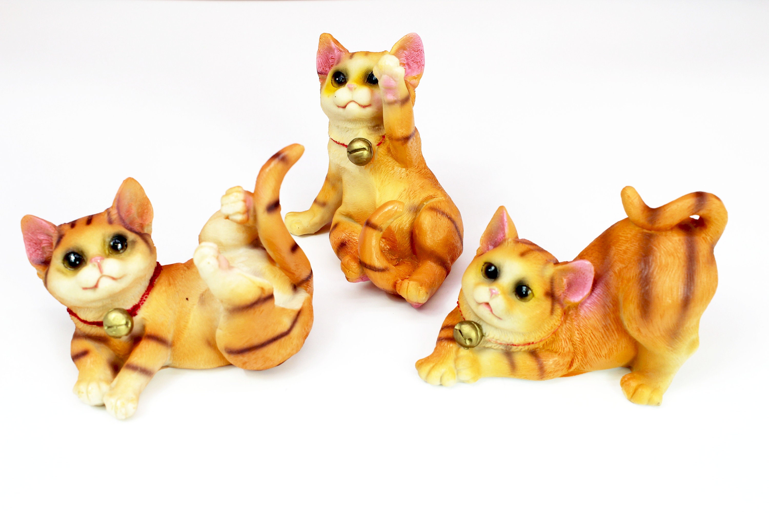 Kittens Figurines Cat Redhead Miniature kitty Home Décor Resin Etsy