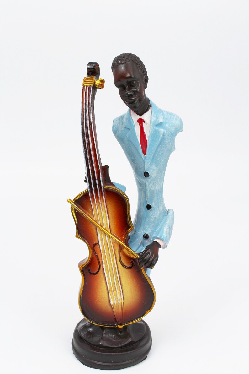 Cello player Figurine Musician Statue Vintage Singing Man Etsy