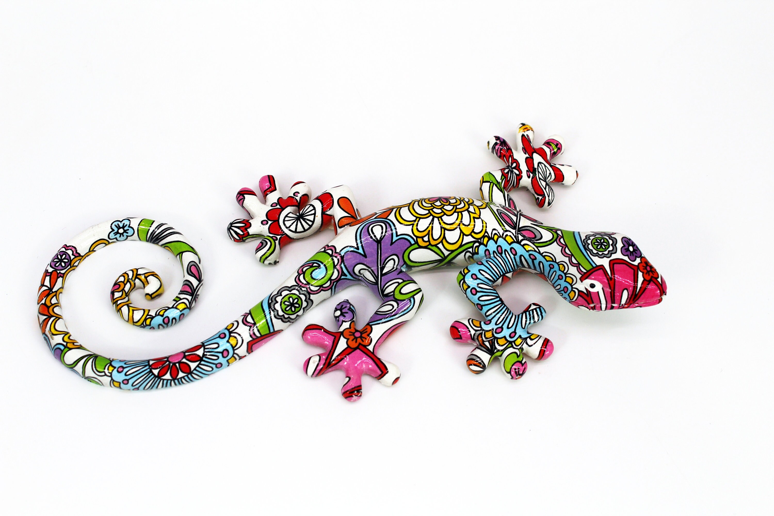 Lizard Figurine Wall Hanging Gecko Home Decor Colorful Etsy