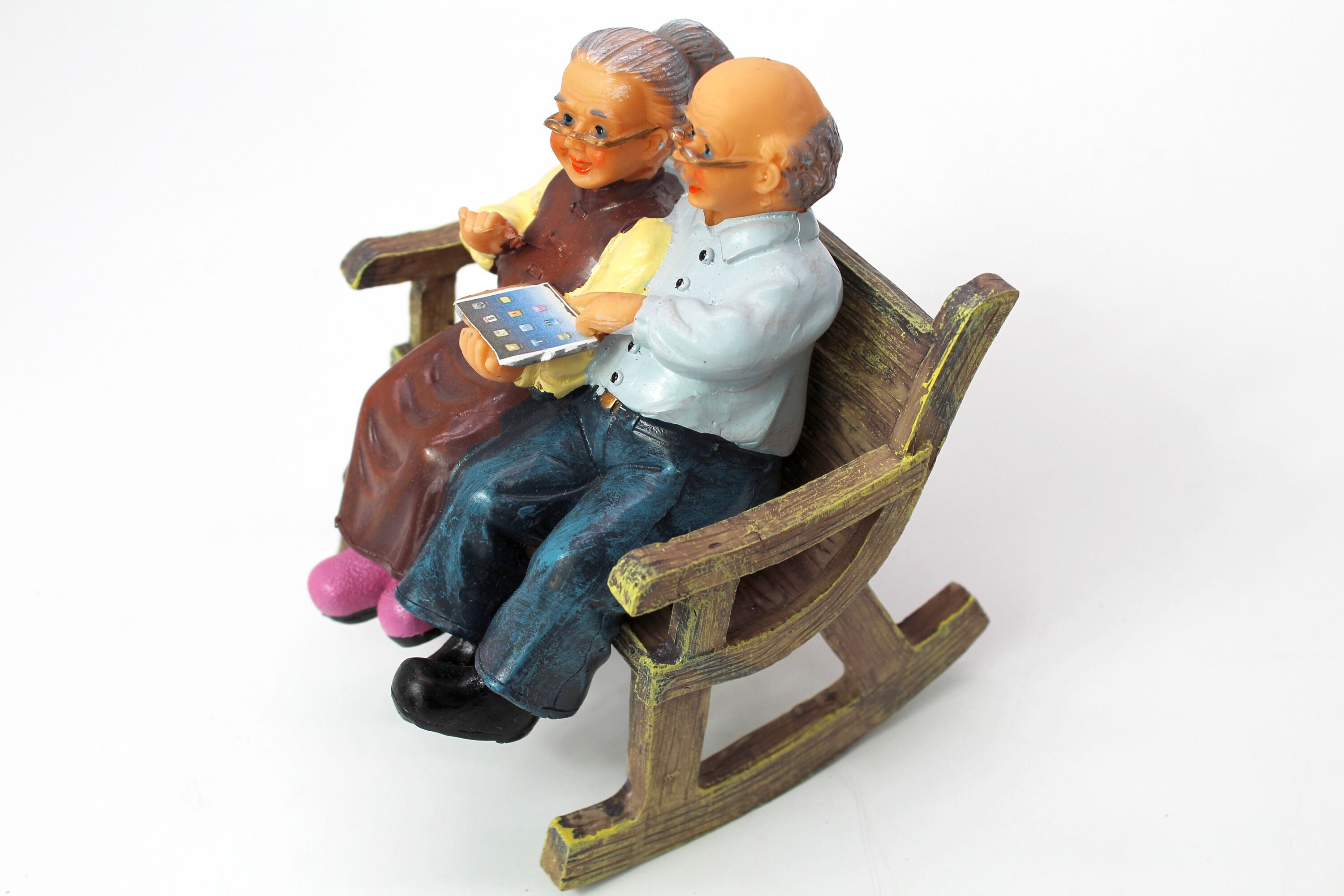 Grandma Grandpa Statue Senior Elderly Couple Woman And Man Etsy