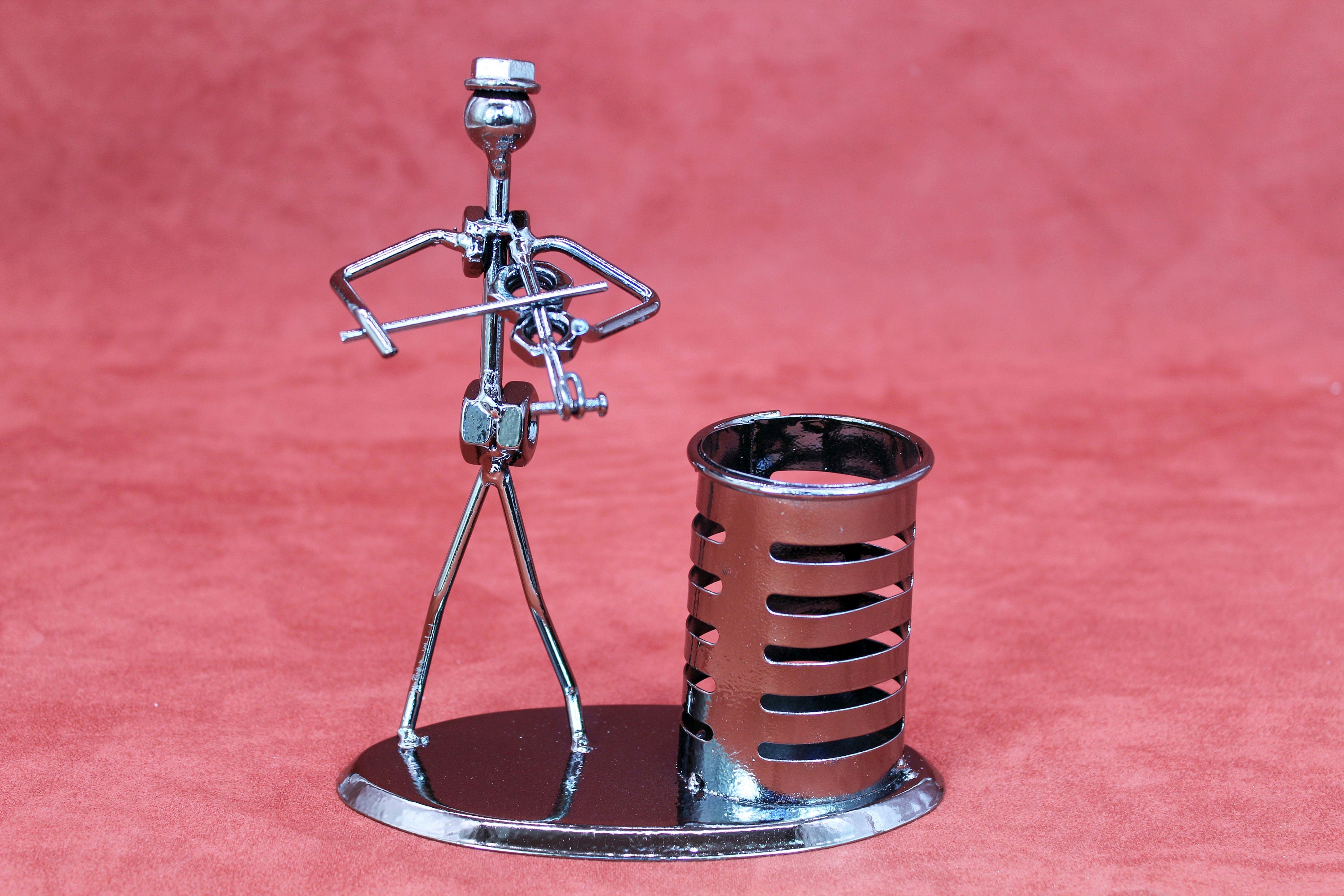 Desktop Metal Organizer Pen Holder Creative Office Table Stand Etsy