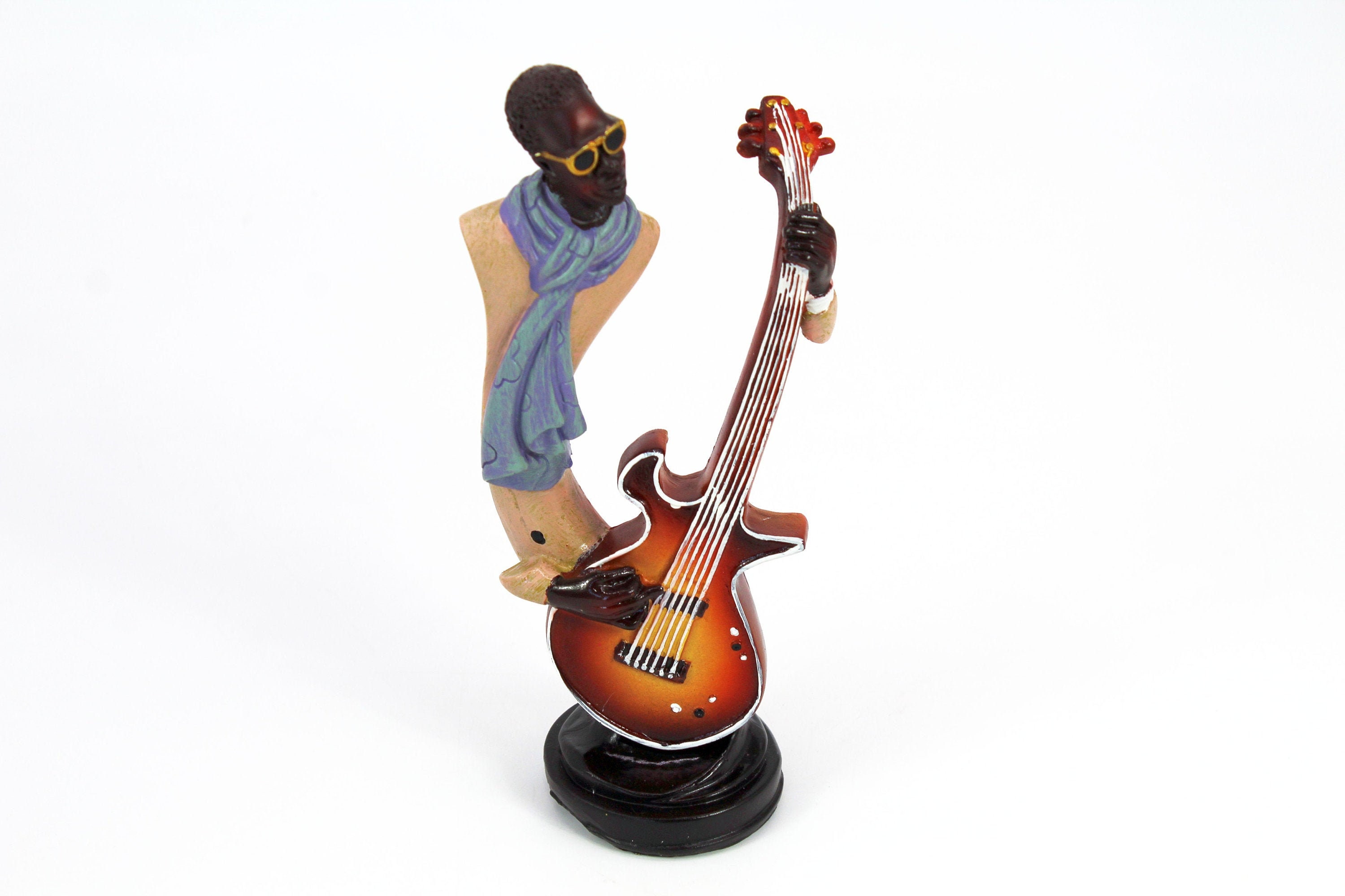 Guitar player Figurine Musician Statue Vintage Singing Man Etsy