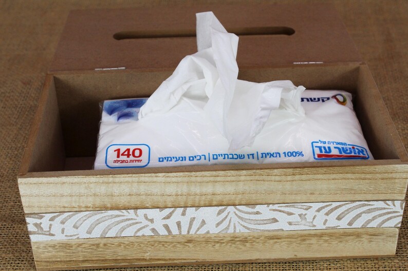 Vintage Wooden Tissue Box Cover: Elegant Home Decor image 10