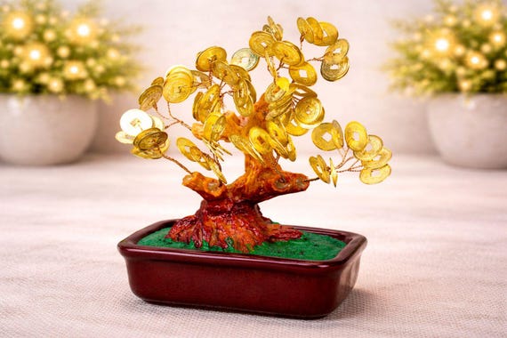 Buy Feng Shui Money Tree: Brass Coins, Wealth and Fortune Symbol Online in  India - Etsy