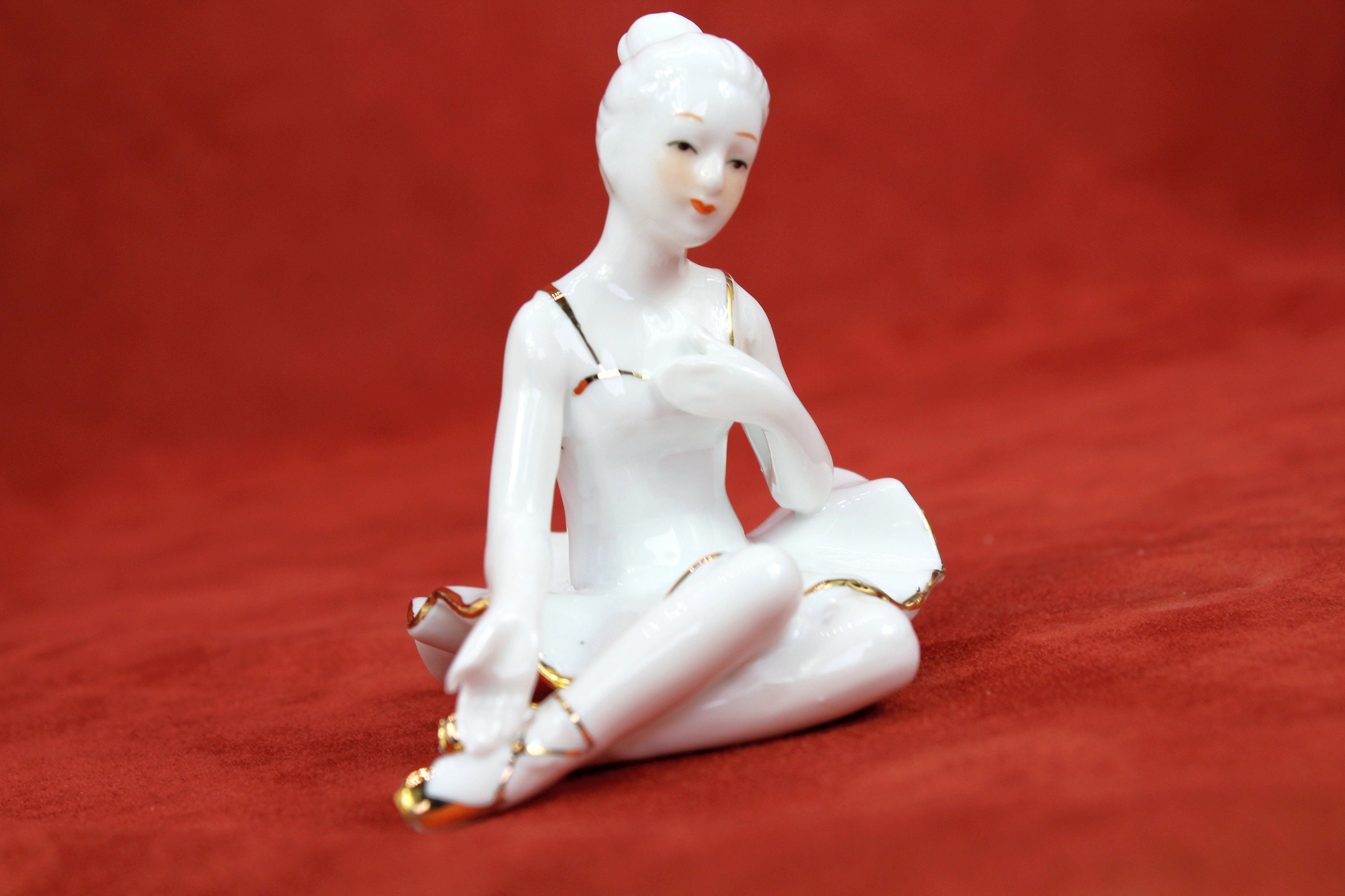 Ballerina Figurine Dancer Porcelain Vintage Girl Dress Home Etsy