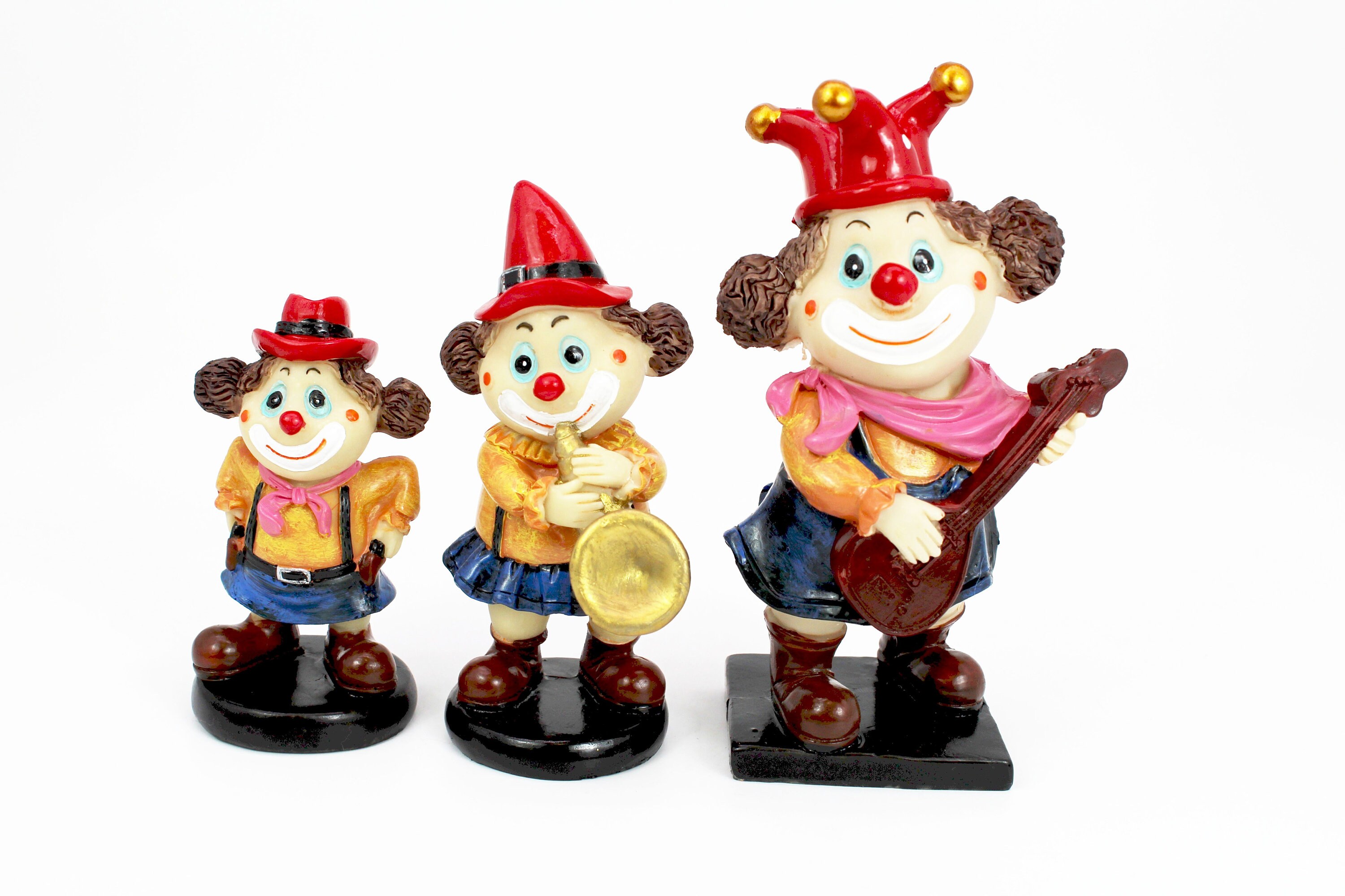 Clown Figurines Set of 3 Music Band With Different Size And Etsy