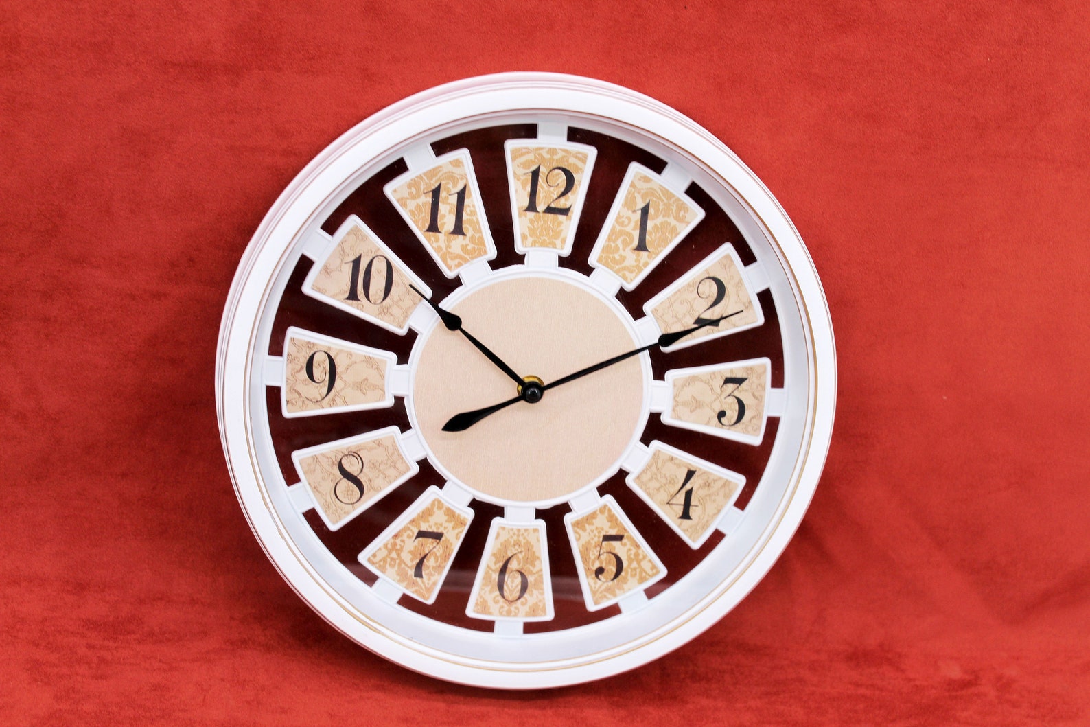 Wanduhr weiß klein rund Home Office Schlafzimmer Küche Modern | Etsy