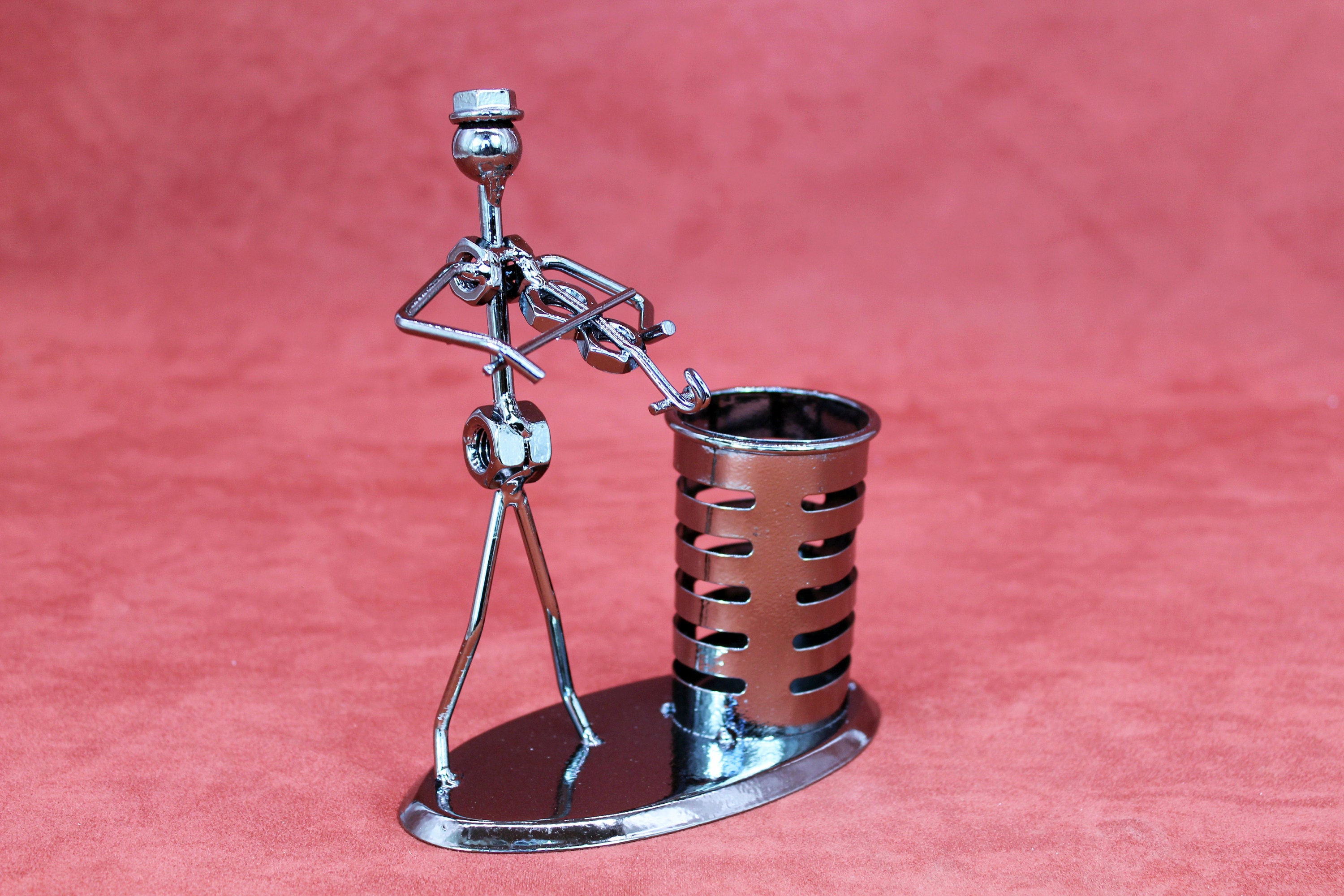 Desktop Metal Organizer Pen Holder Creative Office Table Stand Etsy