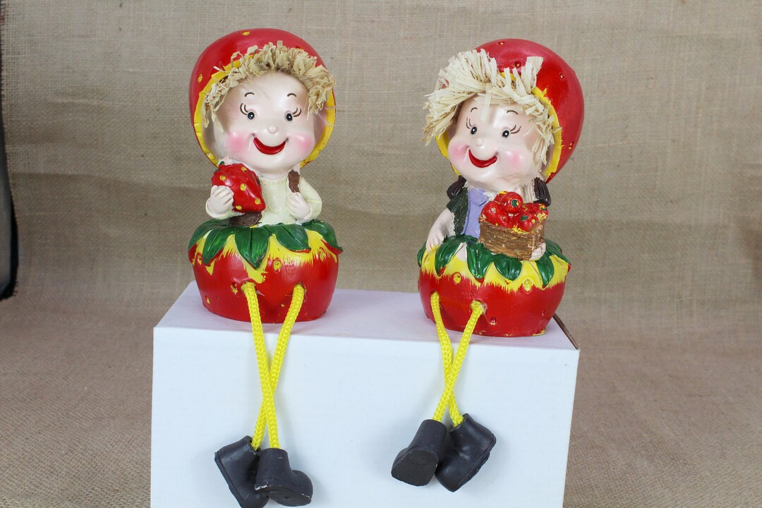 Shelf Sitters Figurines Fruit Strawberry Vegetable Decorative Etsy
