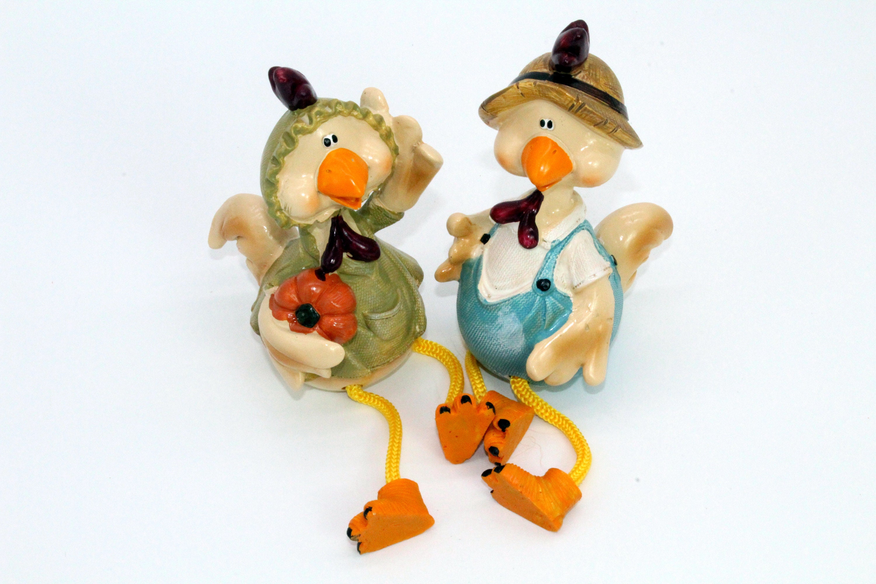 Set Of Two Dangling Leg Shelf Sitter Chicks Figurine.Best Idea Etsy