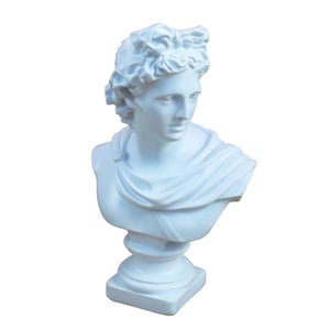Apollo Griekse beeldhouwkunst Romeinse god buste hoofd standbeeld gegoten wit klassiek cadeau voor haar beeldje woondecoratie hars ambachten standbeeld mythologie replica
