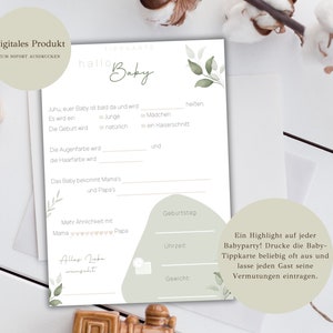 Baby fooi kaart vullen kaart fooi spel babyshower
