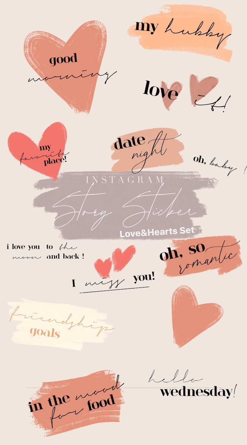 Instagram Story Sticker by laurralucie Love&Hearts Etsy