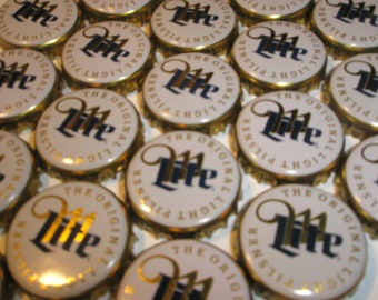 Miller Lite 50 Beer Bottle Caps  - NO DENTS