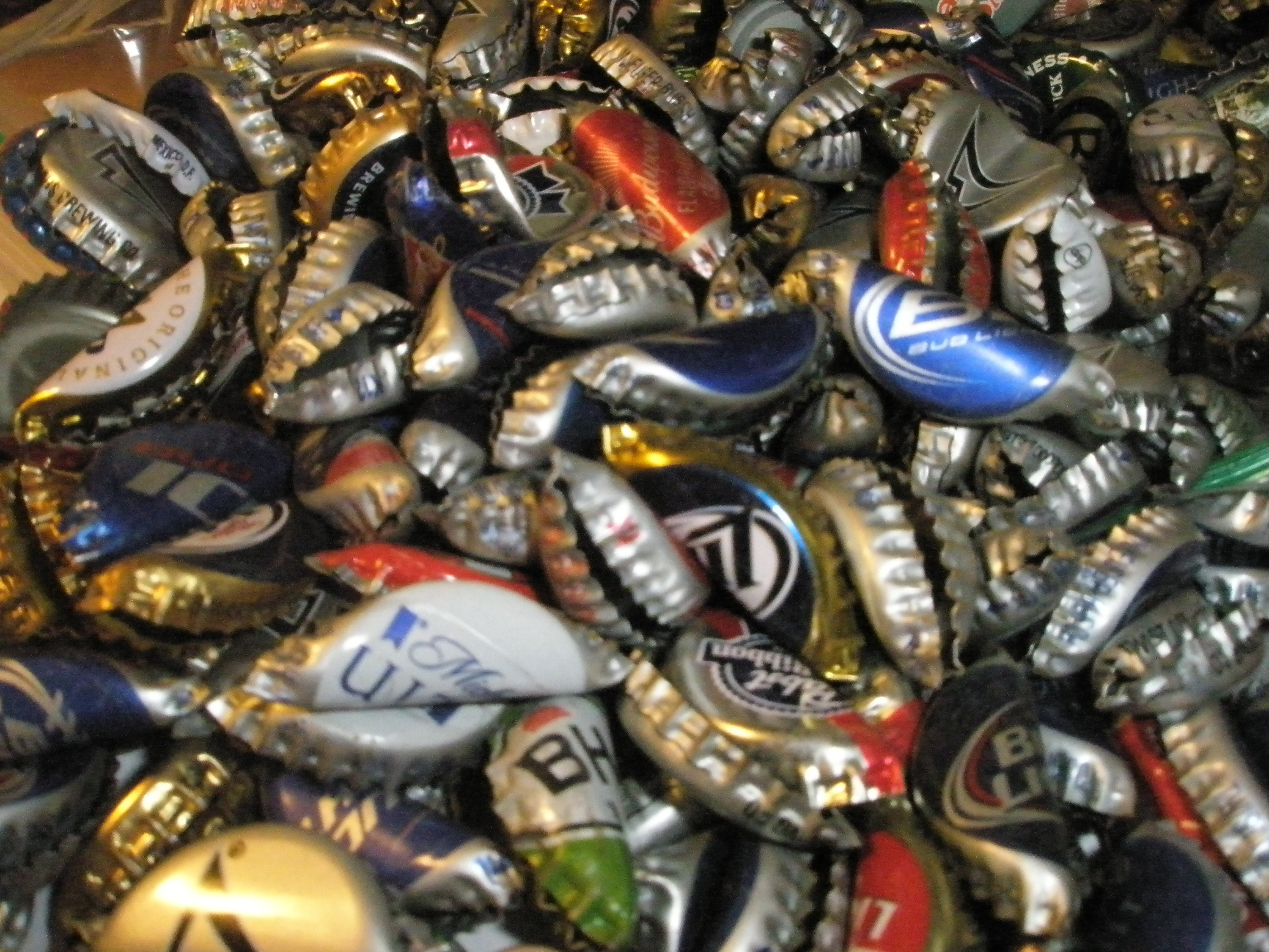 Very Bent Beer Bottle caps for art and craft projects. Etsy