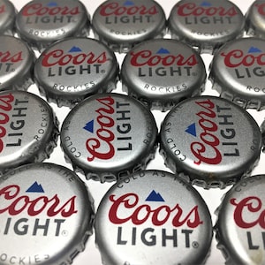 COORS Light 50 Beer Bottle Caps   NO DENTS