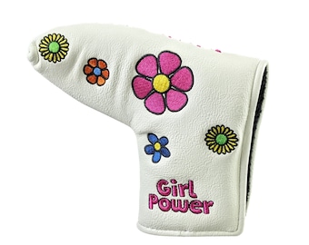 Girl Power Golf Putter Headcover – Floral Blade Style, Magnetic Closure