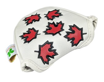 Canada Maple Leaf Golf Putter Headcover, Magnetic PU Leather