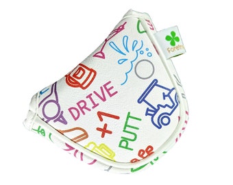 Funda para putter Golf Icons Mallet de piel sintética con cierre magnético