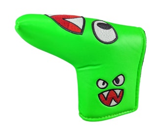 Headcover Green Monster-golfputter – bladstijl, magnetische sluiting