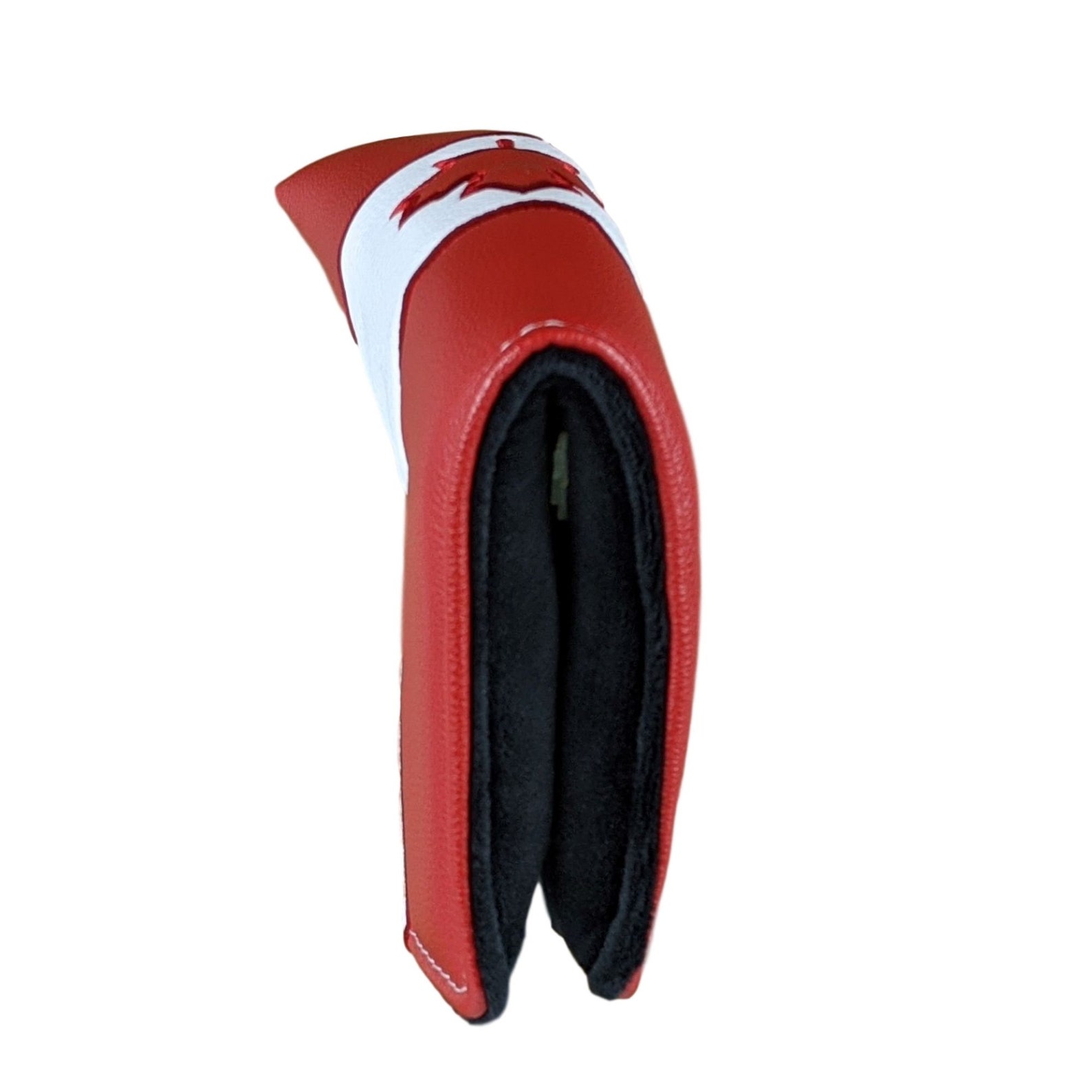 CANADA Flag Golf Putter Headcover PU Leather Closure for Blade