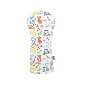 GOLF ICONS - Driver Head Cover - Limited Edition Tour Quality Golf Club Cover - Style and Customize Your Golf Bag