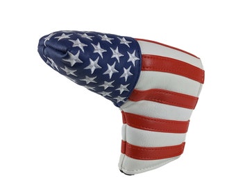 American Flag Golf Putter Headcover, Magnetic Blade Cover