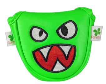 Green Monster Mallet Putter Headcover - Magnetic PU Leather