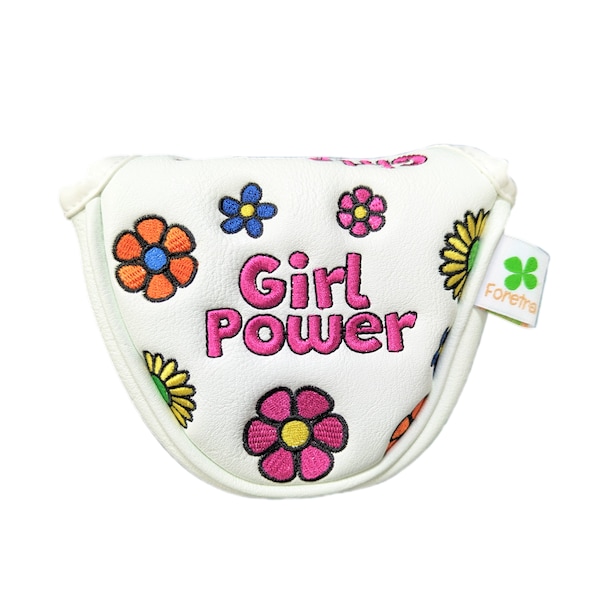 Girl Power Putter Headcover – Hergestellt aus PU-Leder und Magnetverschluss für Mallet Style Putter