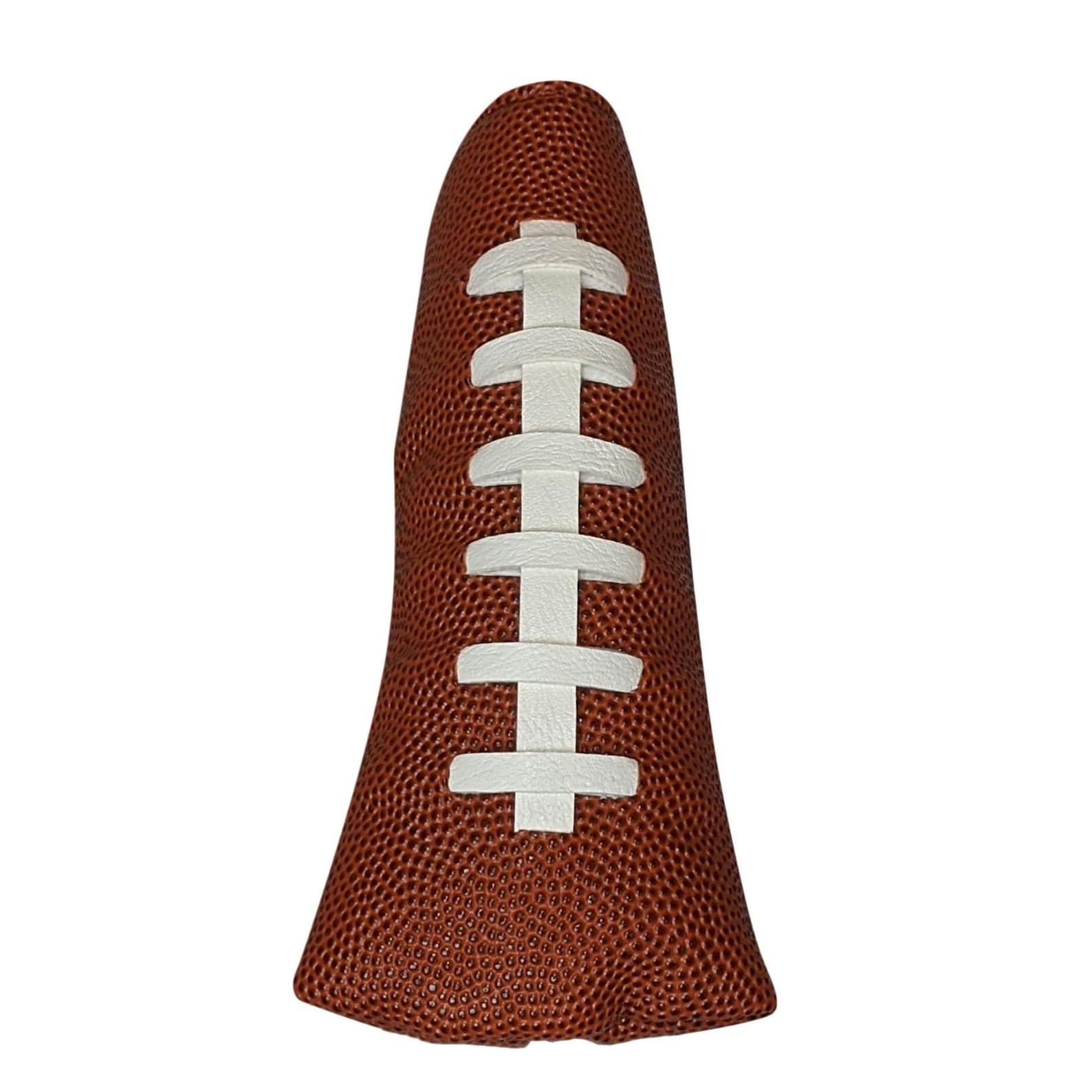 Football Pigskin Golf Putter Headcover Quality PU Leather Closure for Blade Style