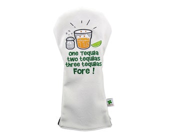 TEQUILA - Driver Head Cover - Limited Edition Tour Quality Golf Club Cover - Style and Customize Your Golf Bag