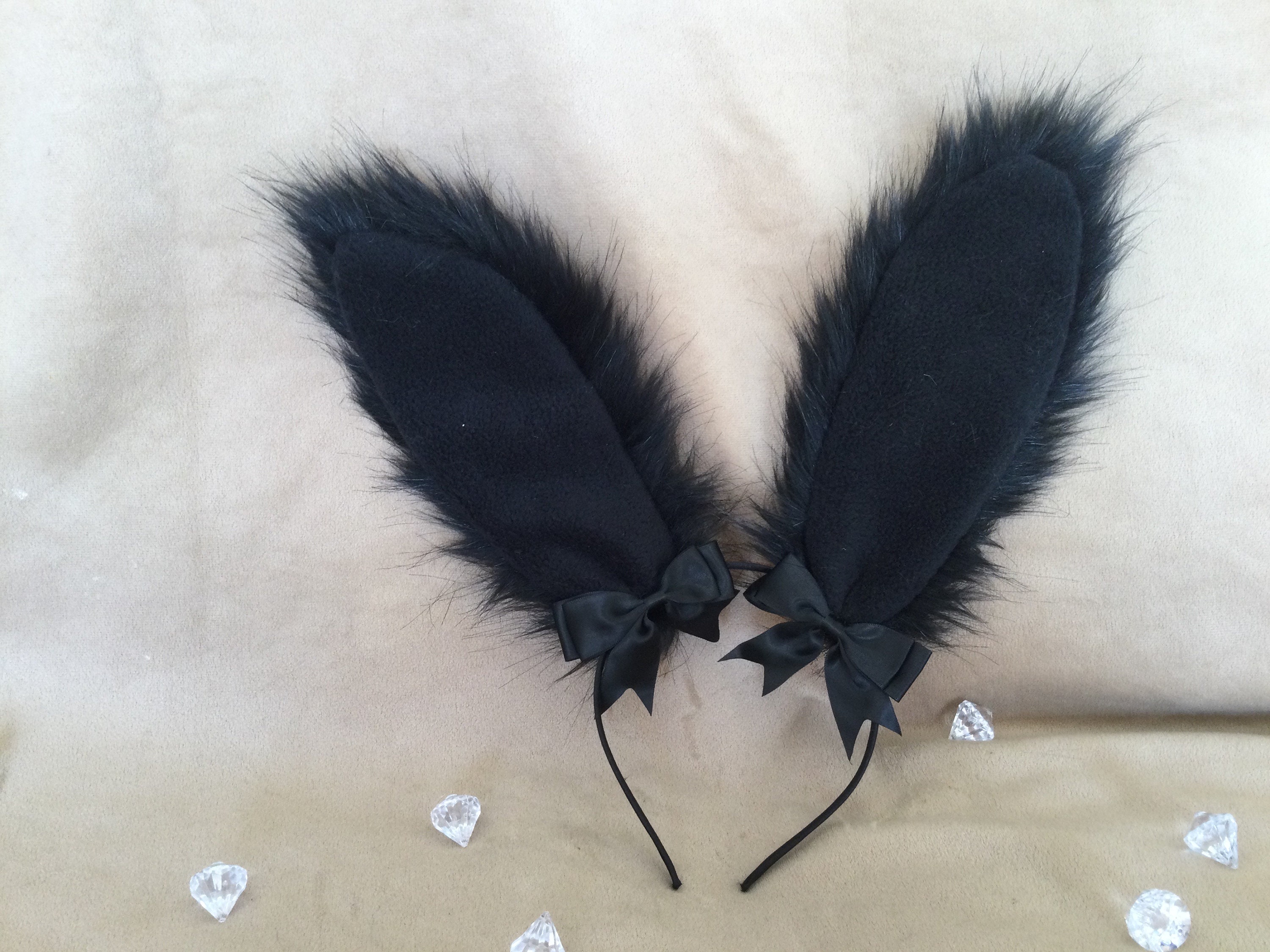 Sexy Black Bunny Petit Set., Neko, Goth, Bunnyplay, Costume Tail & Ears, Petplay Etsy