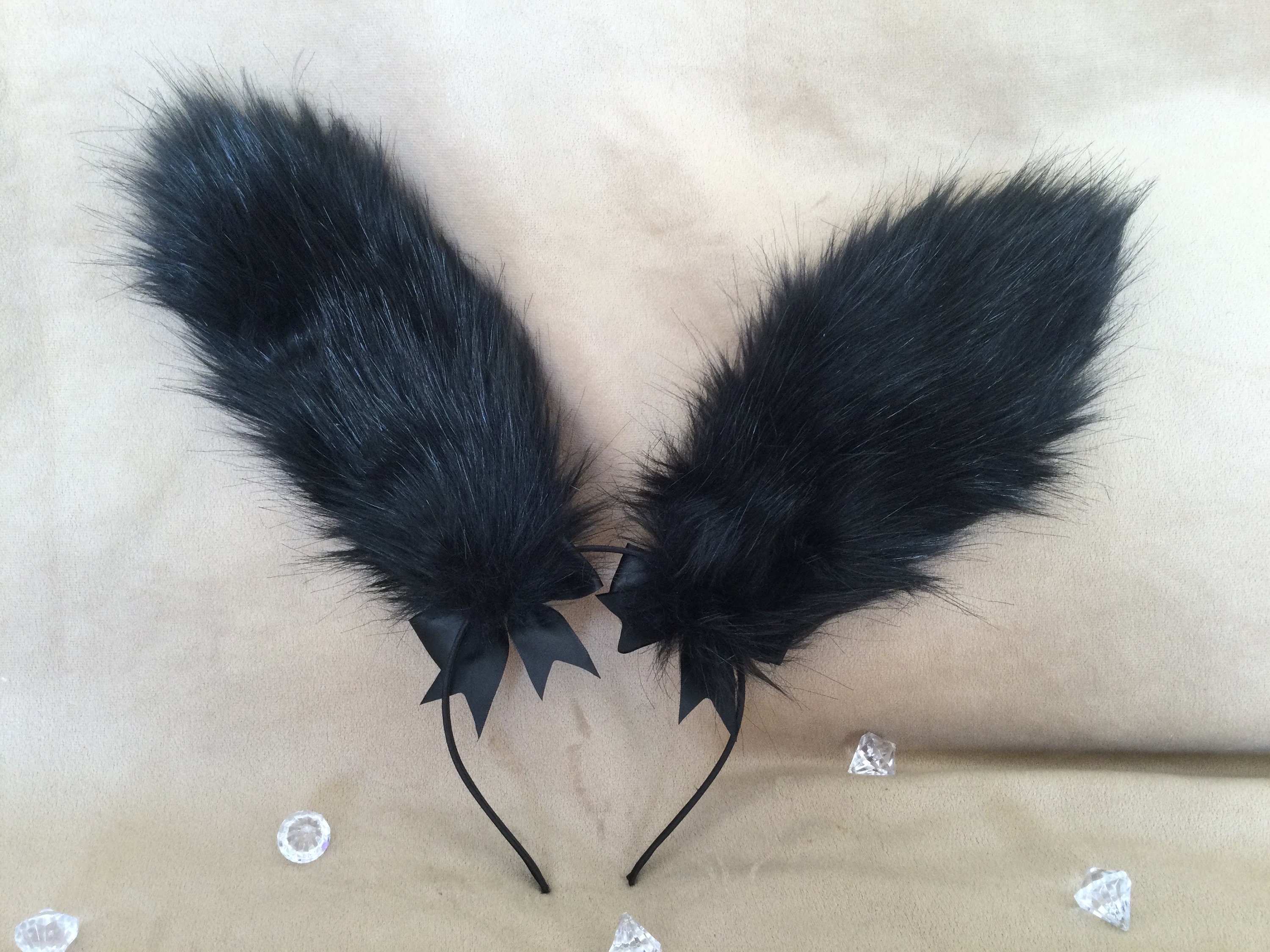 Sexy Black Bunny Petit Set., Neko, Goth, Bunnyplay, Costume Tail & Ears, Petplay Etsy