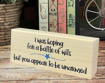 Funny Desk Sign: Sarcastic Wit - Clever Office Decor