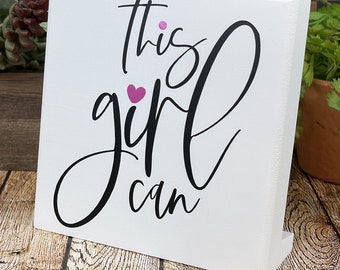 Gift for Teenage Girl, Wood Block Sign, Motivational Quote, Desktop Decor for Women, Same Day Shipping